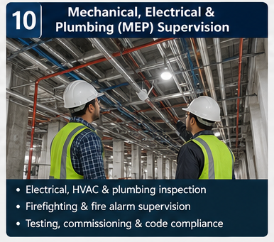 Mechanical, Electrical & Plumbing (MEP) Supervision